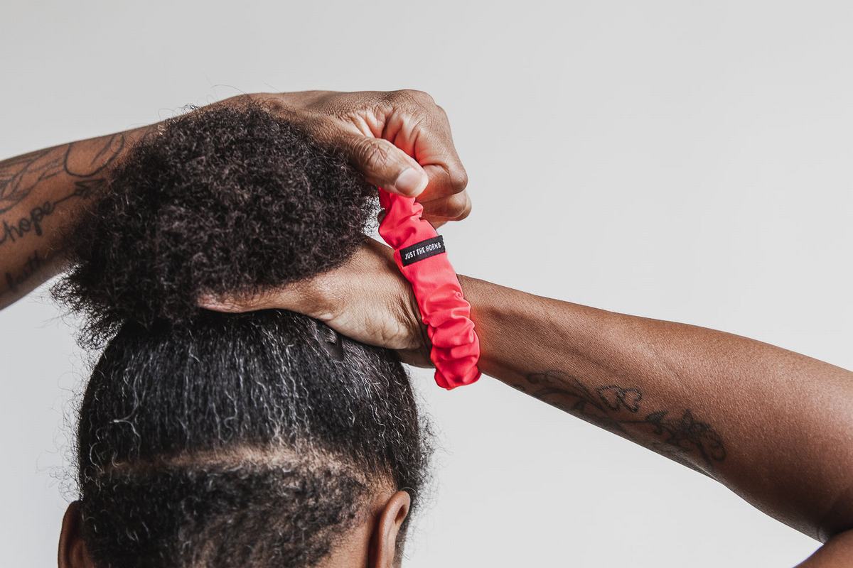 Nobull Scrunchie Neon Men's Scrunchie Red | Australia (NX3876)